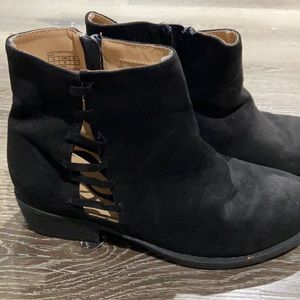 Unlisted Girls black ankle boots.